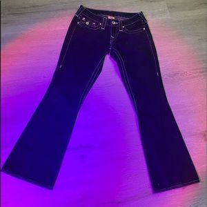 True religion low rise flared jeans